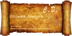 Chladek Dominik névjegykártya
